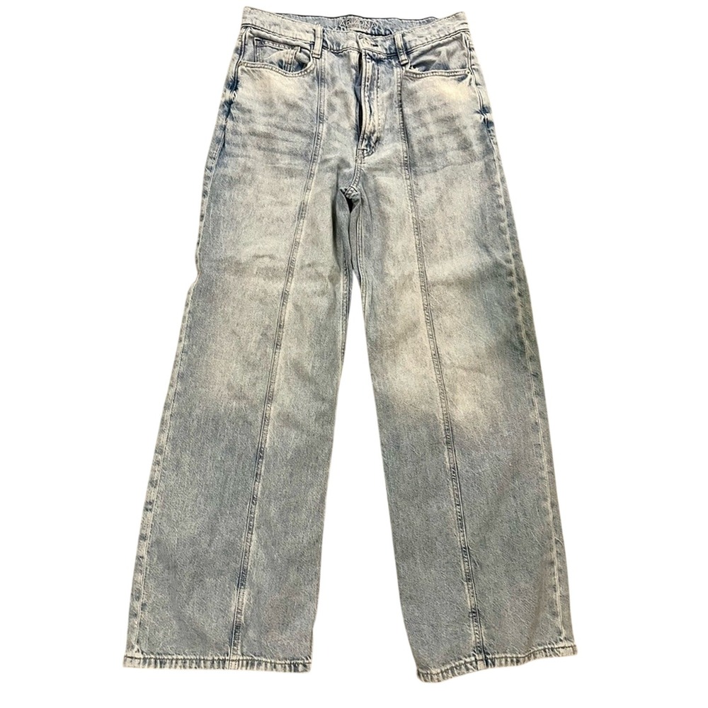 Arizona Jean Co Juniors Sz 11 High Rise Wide Leg Light Wash Jeans - Picture 2 of 8